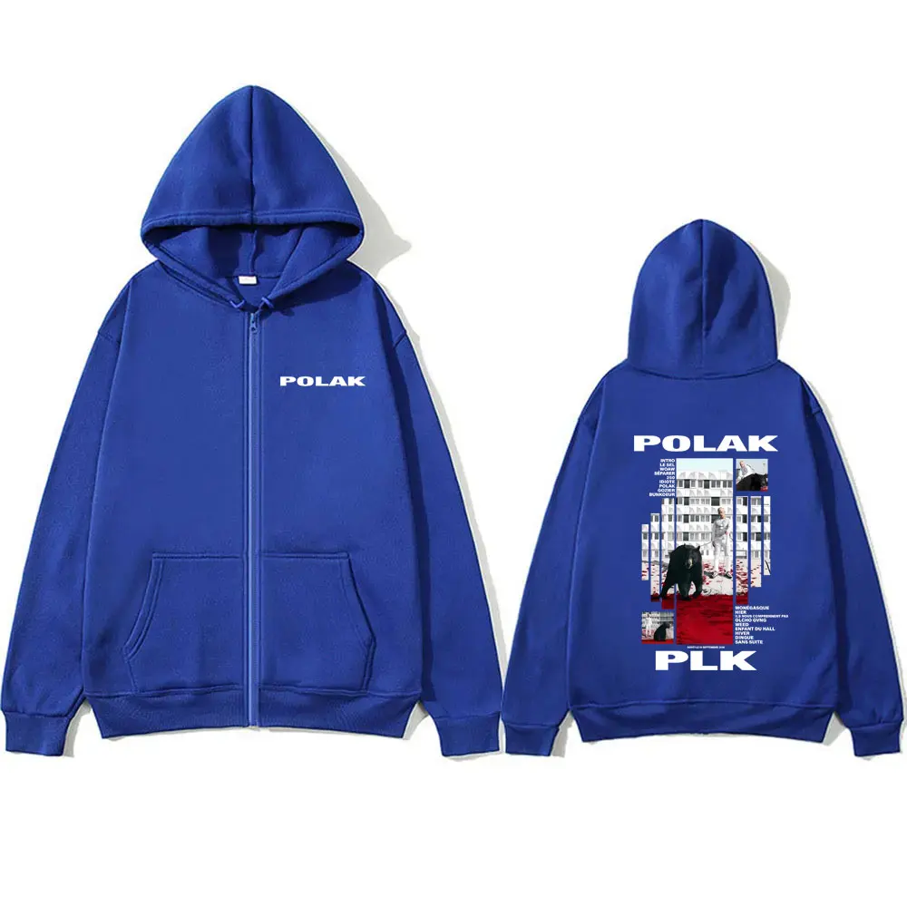 Rapper Plk Polak Print Zipper  - Mens Fashion Zip Up Hoodies 评论和价格