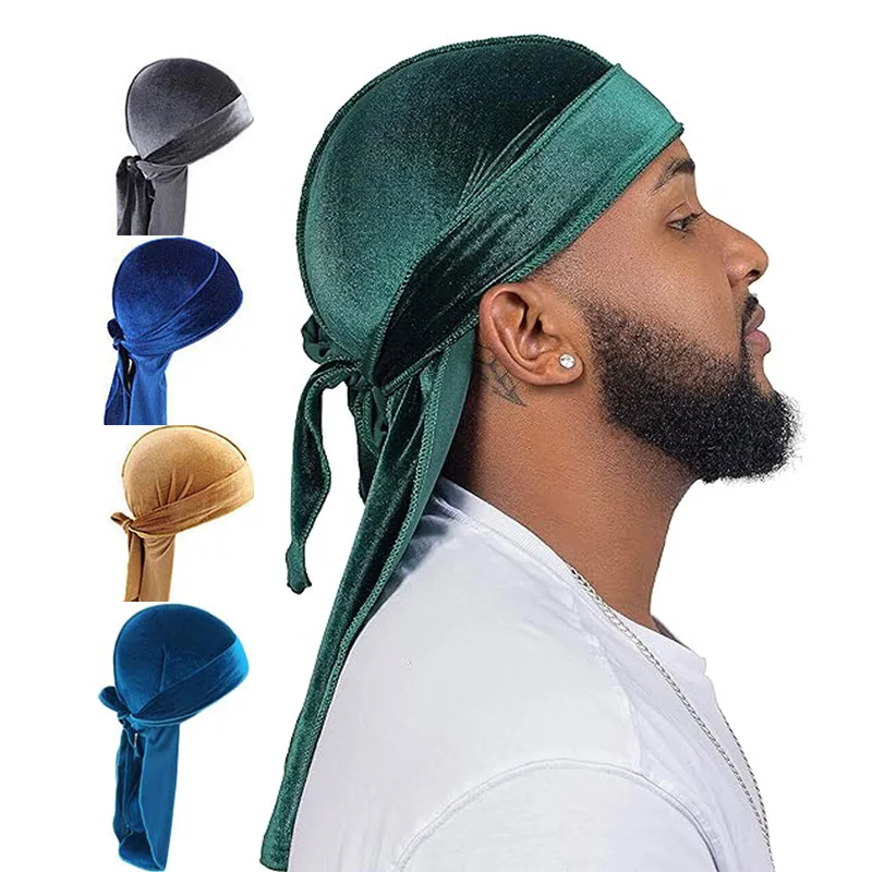 kkjoy Unisex Velvet Durags Ban - Men'S Fashion With Hat 评论和价格
