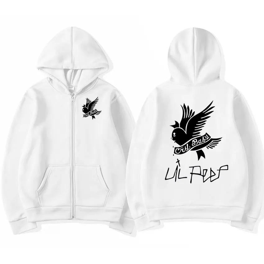 Rapper Lil Peep Graphic Zipper - Mens Fashion Zip Up Hoodies 评论和价格