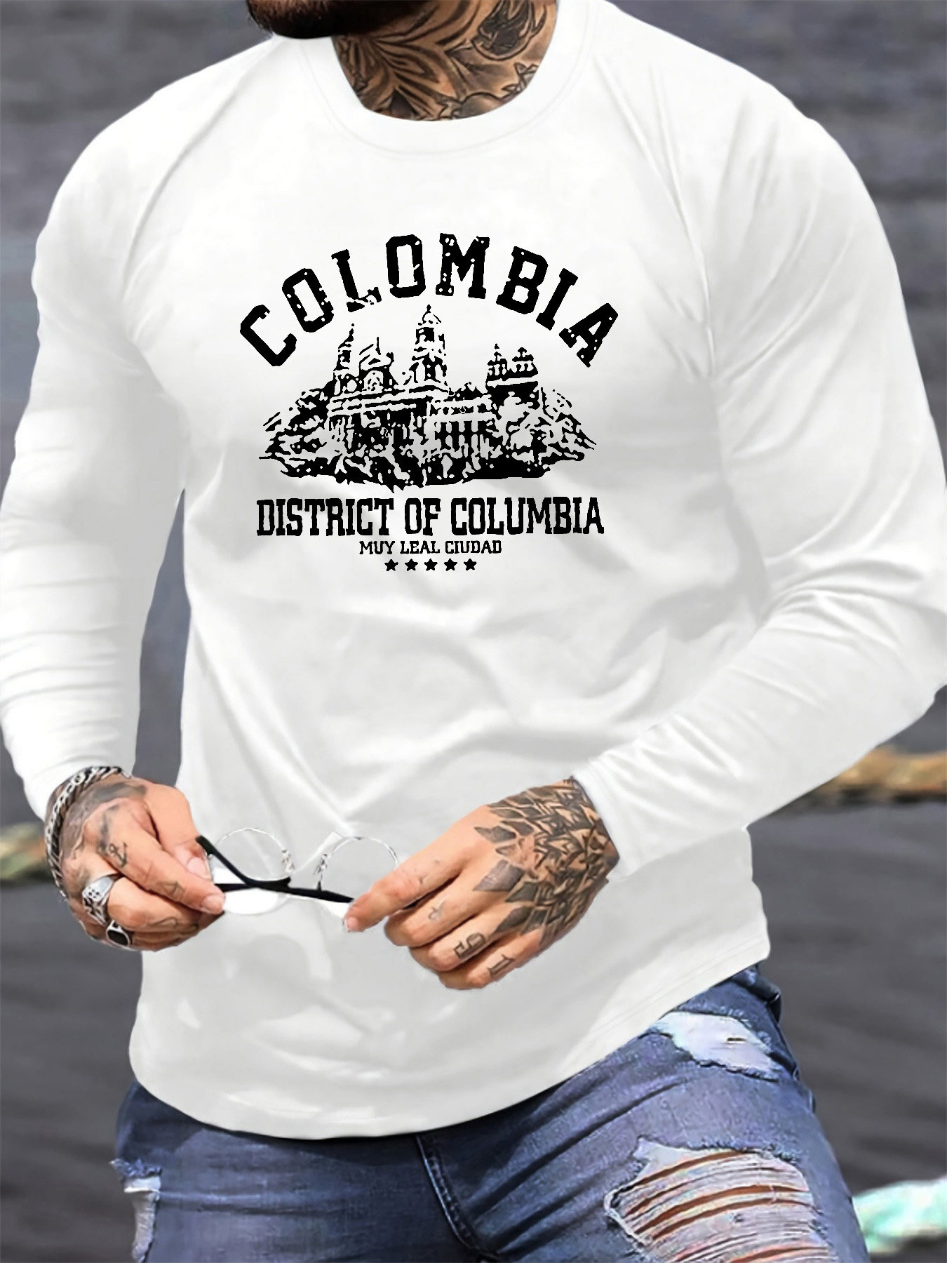 100% Cotton Men's Long Sleeved - Men'S Fashion T Shirts 评论和价格