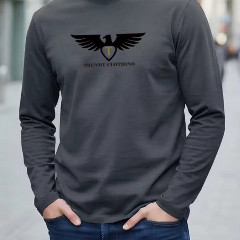 New 100% Pure Cotton Autumn Me - Men'S Fashion T Shirts 评论和价格