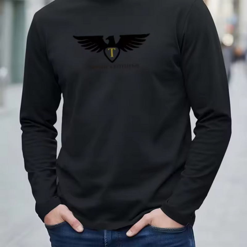 New 100% Pure Cotton Autumn Me - Men'S Fashion T Shirts 评论和价格